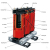 Internal structure diagram of 630kVA cast resin dry type transformer showing vacuum cast epoxy resin winding