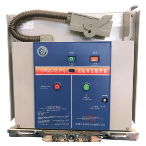 Front view of VS1-12P embedded pole indoor withdrawable vacuum circuit breaker 12kV 630A 20kA with blue operating panel