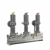Side angle view of 630A outdoor pole-mounted vacuum circuit breaker highlighting weather-resistant silicone insulation