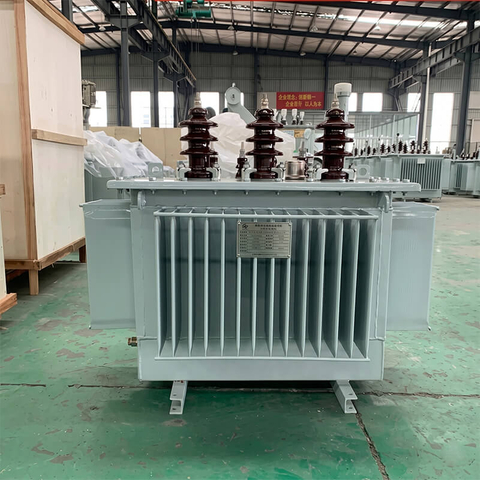 Front view of industrial-grade 1600kVA 10kV to 0.4kV fully sealed oil immersed distribution transformer
