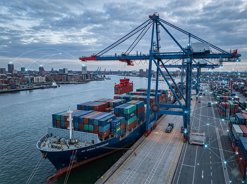 International container shipping for exporting Yueqing Chic power distribution equipment globally