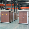 Multiple factory-assembled prefabricated compact substations in Yueqing Chic manufacturing facility