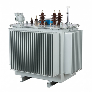 Front angle view of S11-M series 500kVA 10kV to 0.4kV 3-phase fully sealed oil immersed distribution transformer