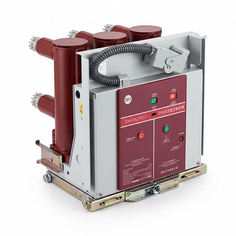 Front angle view of VS1-12 indoor withdrawable vacuum circuit breaker 12kV 630A with spring operating mechanism