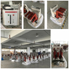 Multiple views and mass production line of 12kV 2000A indoor withdrawable vacuum circuit breakers in manufacturing facility