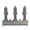 Front view of ZW32-12 12kV 630A 20kA outdoor pole-mounted vacuum circuit breaker with silicone rubber insulated poles