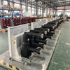 Rows of assembled VS1-12 indoor withdrawable vacuum circuit breakers in manufacturing facility