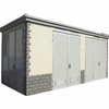European type prefabricated compact substation with brick texture for commercial buildings and urban areas
